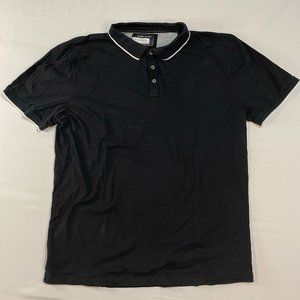 Nickel & Iron Men's Knit Golf Polo Shirt XL Short Sleeve Black